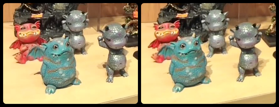 Tiny dragon, stereo pair