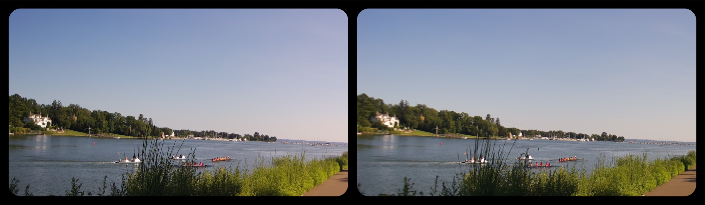 Cos Cob Park panorama, stereo pair