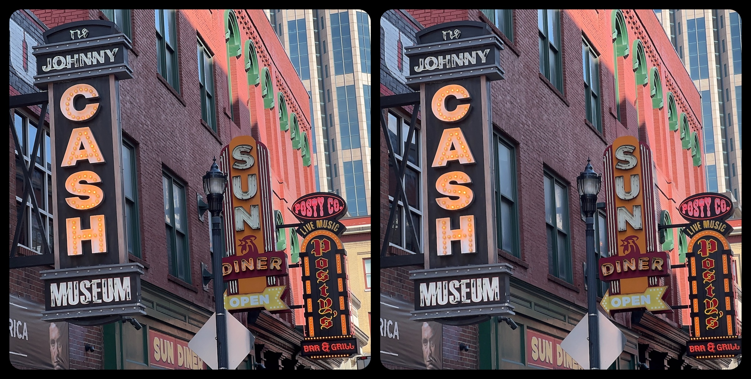 Nashville signs, stereo pair