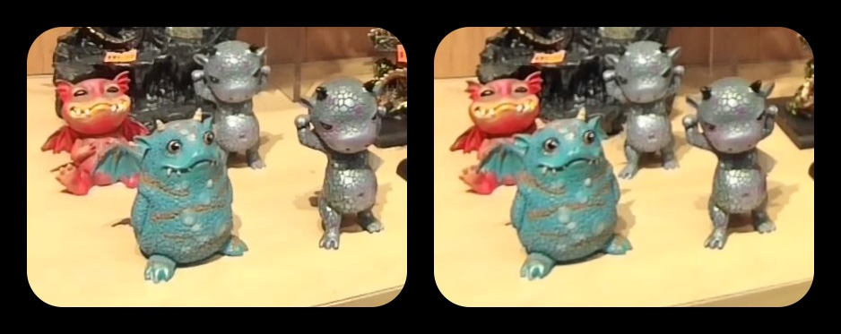 Tiny dragon, stereo pair